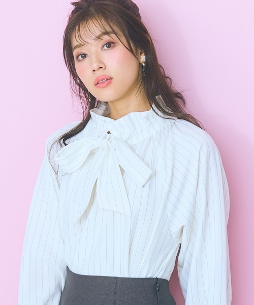 S Max Mara ボウタイ リボンシャツ ブラウス白 大きいサイズ3XL S MAXMARA MAX MARA エス マックスマーラ ブラウス FILIPPA