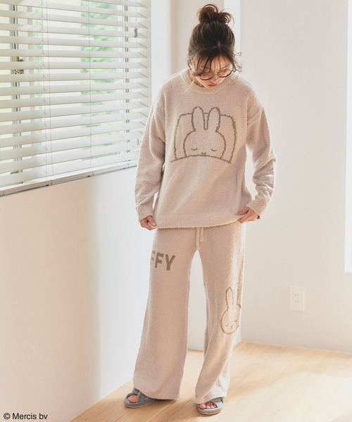 miffy/ミッフィー】もこもこケーブル編みフリースルームウェア