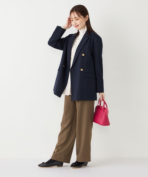 ships テーラードジャケット紺ブレザー金ボタン