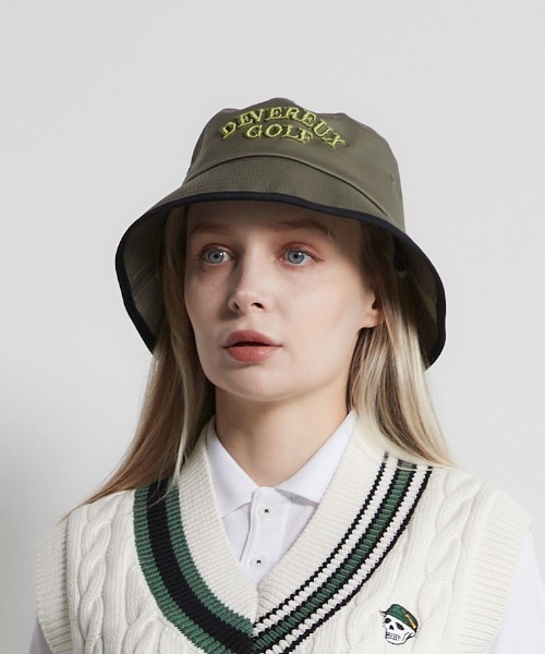DEVEREUX GOLF 帽子 ハット スカルキャディバケットハット