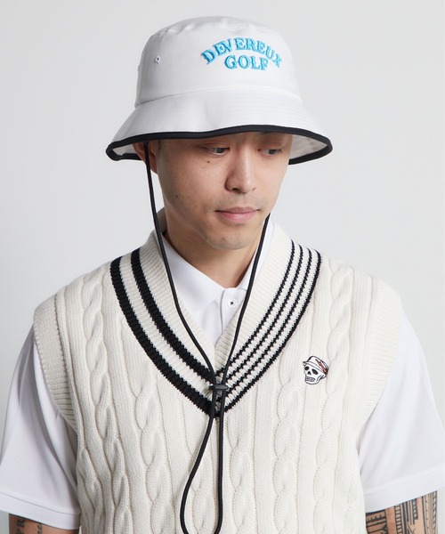 DEVEREUX GOLF 帽子 ハット スカルキャディバケットハット
