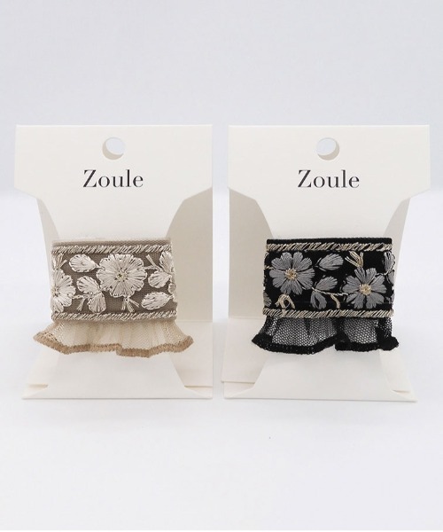 Zoule ヘアピン ゾーラ：embroidery cuff74 フラワー刺繍