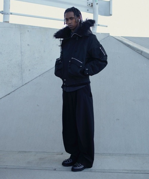 ジャケット・アウター NVRFRGT / PADDED HOODED BOMBER JACKET NVRFRGT / PADDED HOODED BOMBER JACKET – Black | disarm | no