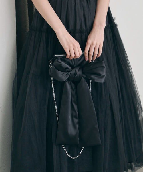 PERNA（ペルナ） ショルダーバッグ バッグ ビッグリボンチェーン