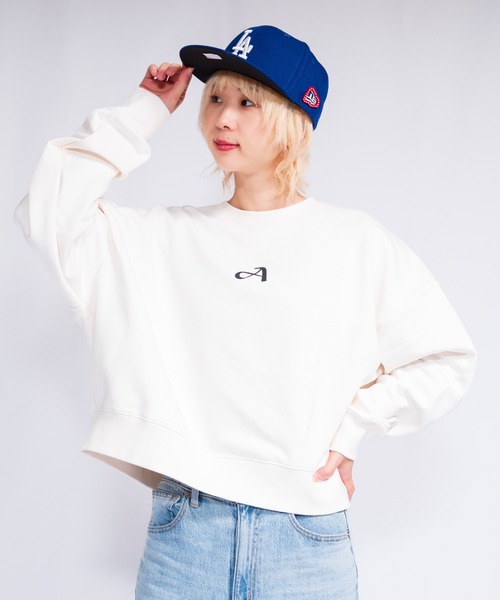 【OUTLET】V12 レディース　トレーナー　白　Sサイズ Alite cloth（アリーテクロス） トレーナー スウェット ワンポイント