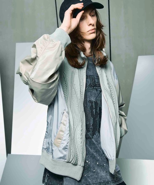 MAISON SPECIAL セーター ニット 「UNISEX」Different Material 
