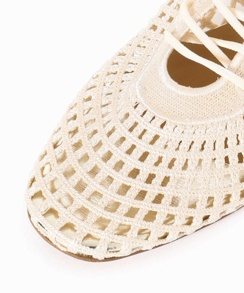 美品！ルタロングリーズ LE TALON GRISE レースアップシューズ GRISE EMBROIDERY レースアップ（フラットシューズ）｜LE TALON