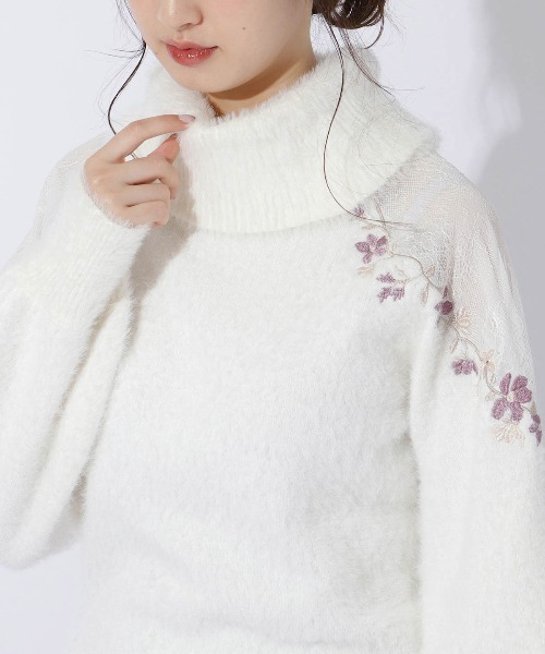 「WILLSELECTION」 タートルネックニット MEDIUM ベージュ レディース_画像9