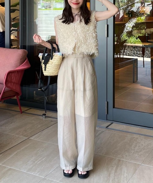 パンツ HANA hinari パンツ シアーセンタープレスパンツ レディース