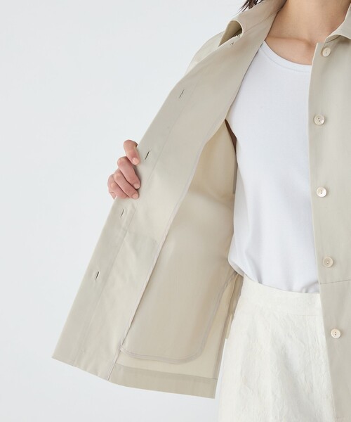 ベスト ジレ コットンギャバジン ワイドカラージレ レディース TOMORROWLAND collection ベスト ジレ コットンギャバジン