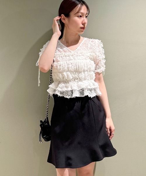 SNIDEL パンツ ヘムフレアスカショーパン レディース : ZOZOTOWN