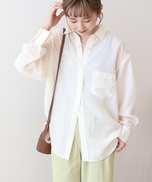 HER. ブラウス シャツ オーバーサイズOXFORDシャツ レディース