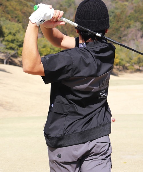 tシャツ (RM)「LUXE/R GOLF」ストレッチ クロス パネル切り替え カーゴポケット プルオーバー 半袖 シャツ メンズ_8
