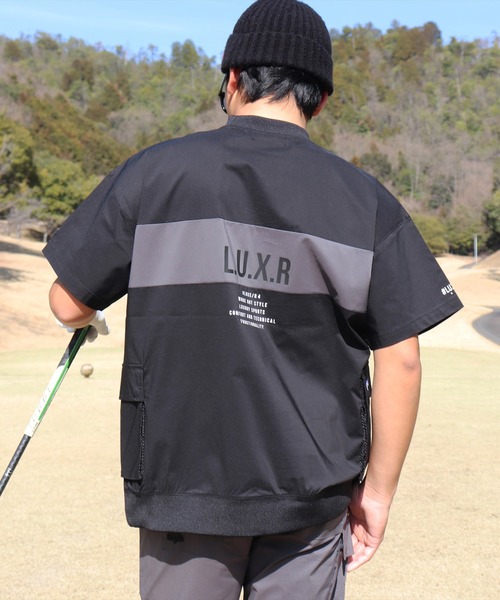 tシャツ (RM)「LUXE/R GOLF」ストレッチ クロス パネル切り替え カーゴポケット プルオーバー 半袖 シャツ メンズ_11
