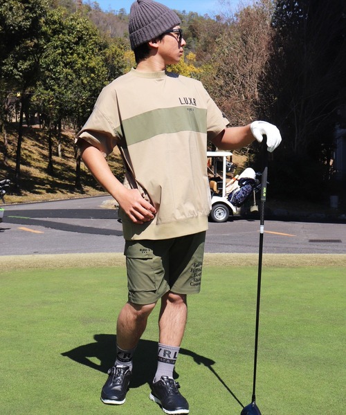 tシャツ (RM)「LUXE/R GOLF」ストレッチ クロス パネル切り替え カーゴポケット プルオーバー 半袖 シャツ メンズ_15