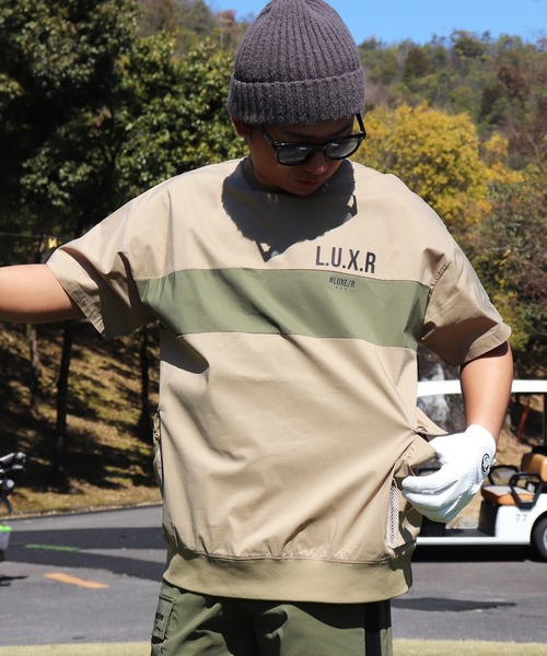tシャツ (RM)「LUXE/R GOLF」ストレッチ クロス パネル切り替え カーゴポケット プルオーバー 半袖 シャツ メンズ_17