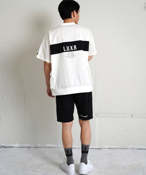 tシャツ (RM)「LUXE/R GOLF」ストレッチ クロス パネル切り替え カーゴ