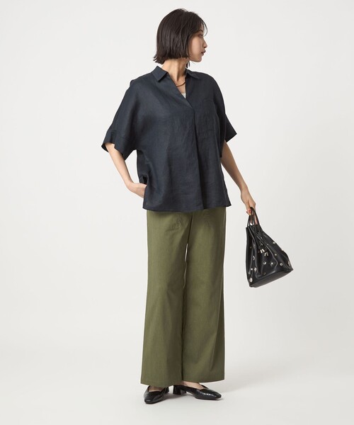 green label relaxing ブラウス シャツ フレンチリネン