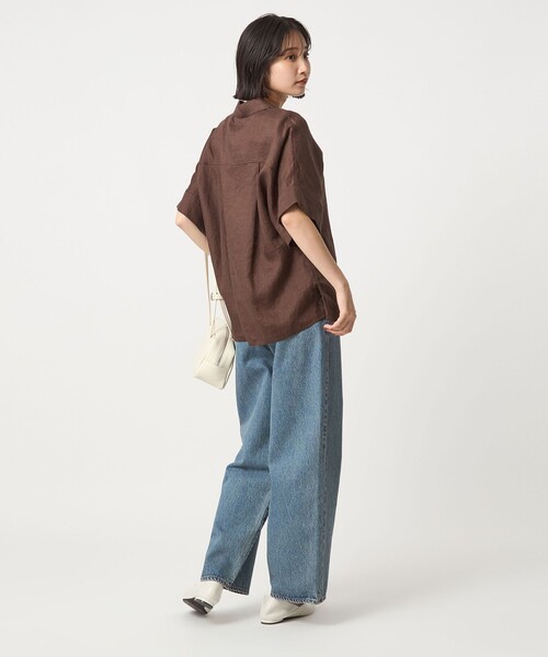 green label relaxing ブラウス シャツ フレンチリネン