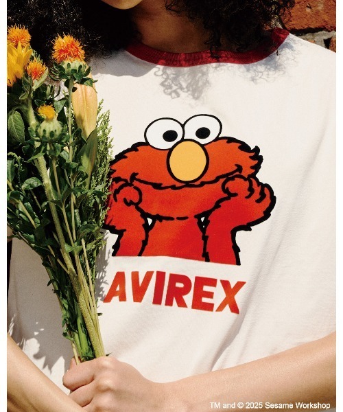 SESAME STREET tシャツ 「SESAME meets AVIREX」RINGER T-SHIRT