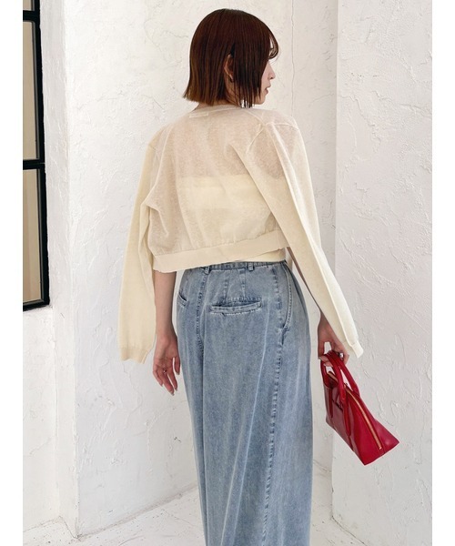 SNIDEL カーディガン Sustainableメタルプレートカーディガン