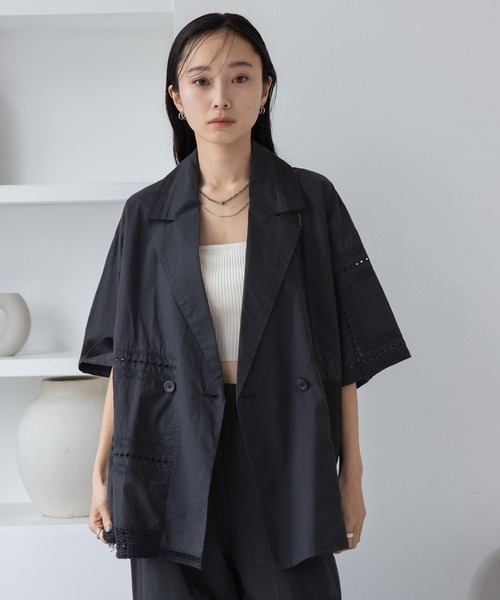 JEANASIS（ジーナシス） ブラウス シャツ パッチワークレースW