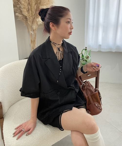 JEANASIS（ジーナシス） ブラウス シャツ パッチワークレースW