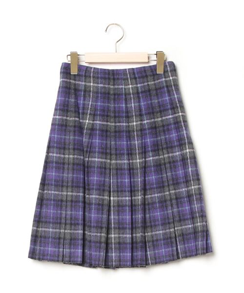PRADA（プラダ） チェック柄スカート 36 パープル レディース