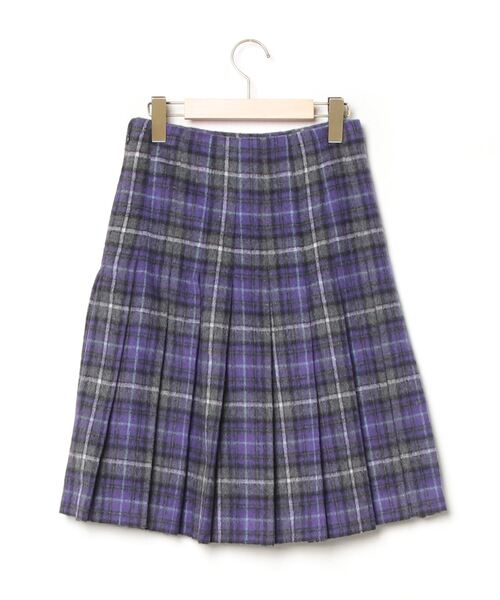 PRADA（プラダ） チェック柄スカート 36 パープル レディース