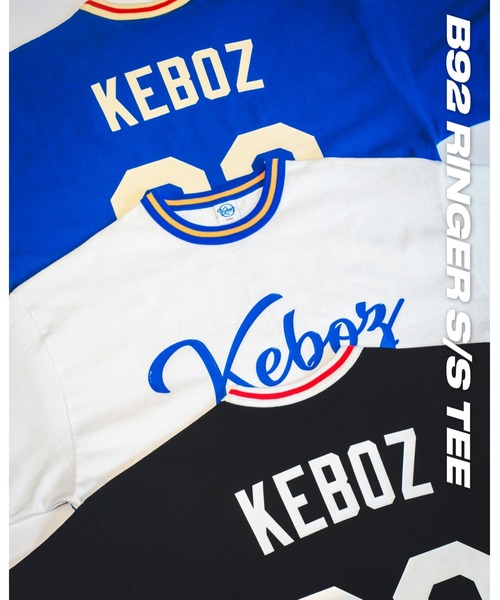 【新品 L】ケボズ keboz 刺繍ロゴ リンガーネック パイル Tシャツ 新品 L】ケボズ keboz 刺繍ロゴ リンガーネック パイル Tシャツ