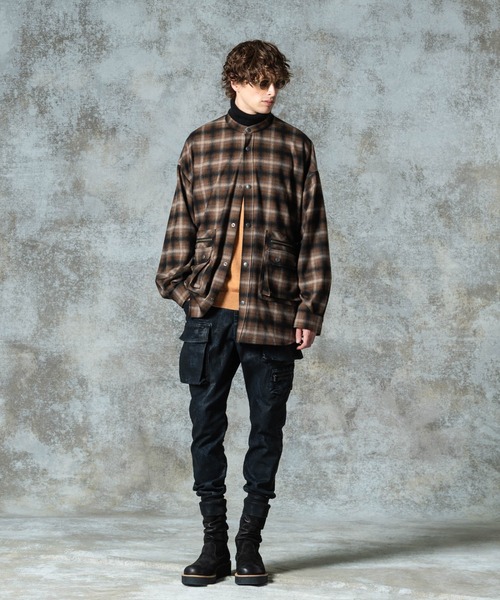 glamb（グラム） シャツ 4XL Stand Collar Shirt / 4エックスエル