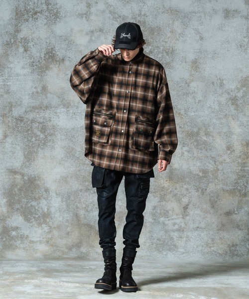 glamb（グラム） シャツ 4XL Stand Collar Shirt / 4エックスエル