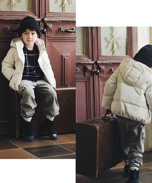 「branshes」 「KIDS」ダウンジャケット 150 オフホワイト キッズ_画像3