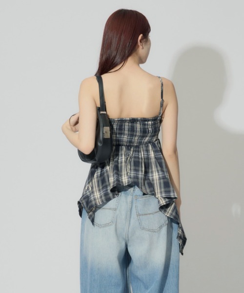 ALLuRing ChaRm キャミソール Check Ribbon Camisole Dress