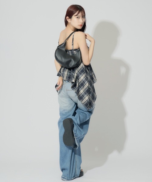 ALLuRing ChaRm キャミソール Check Ribbon Camisole Dress