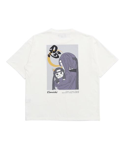 WEGO（ウィゴー） tシャツ WEGO/くノ一猫グラフィックT メンズ