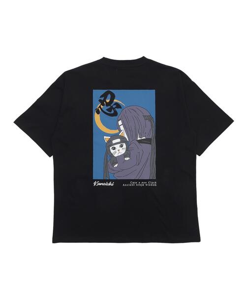 WEGO（ウィゴー） tシャツ WEGO/くノ一猫グラフィックT メンズ