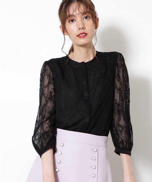 「JILL STUART」 7分袖ブラウス MEDIUM ブラック レディース