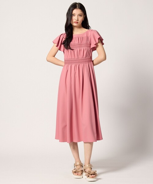 TOCCA SMOCKING EMBROIDERY ドレス　サイズ0 TOCCA（トッカ） uvカット ワンピース 半袖 SMOCKING EMBROIDERY