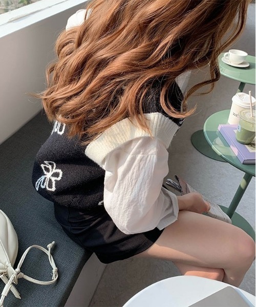 「SONA」 「misssumey」Vネックニット FREE ブラック レディース_画像4