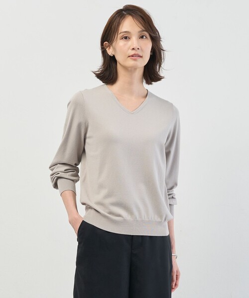 ニット セーター 「人気のため新色追加」PRINCE Vネック レディース