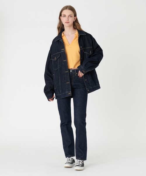 新品　Levi's ダークブルー デニムジャケット　S Levi's 「Levi's」 デニムジャケット S ダークインディゴブルー