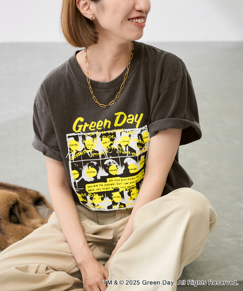 tシャツ OUT OF FRAMe bandTシャツ GreenDay レディース