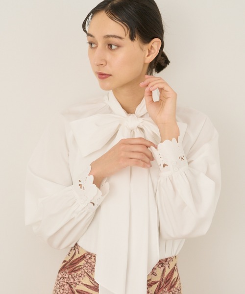 ANAYI 「ANAYI」 長袖ブラウス 38 ホワイト レディース