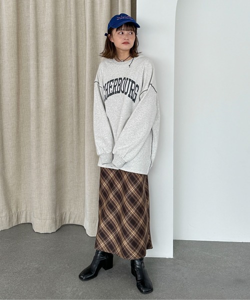 PILIT トレーナー スウェット 配色ステッチオーバースウェット