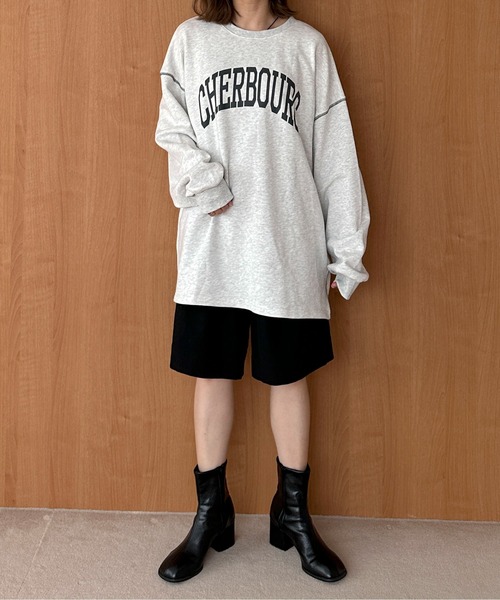 PILIT トレーナー スウェット 配色ステッチオーバースウェット