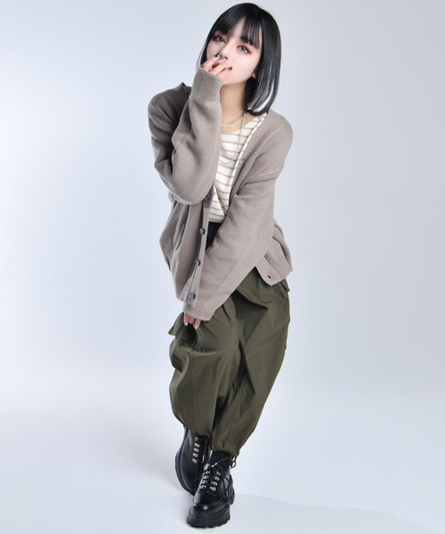 ADRER 「ADRER」 カーゴパンツ LARGE ホワイト×ブラック メンズ