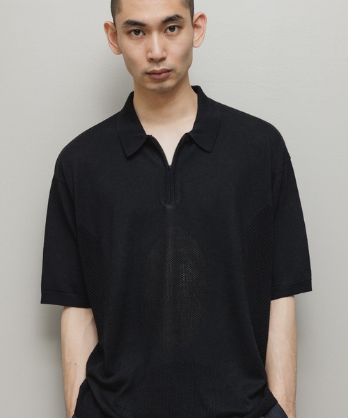 bal（バル） ポロシャツ VENTILATION MESH KNIT ZIP POLO SS メンズ
