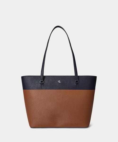 【引っ越しセール中】Ralph Lauren  オールレザー　トートバッグ ラルフローレン RALPH LAUREN ☆モノトーン柄本革ストラップ付