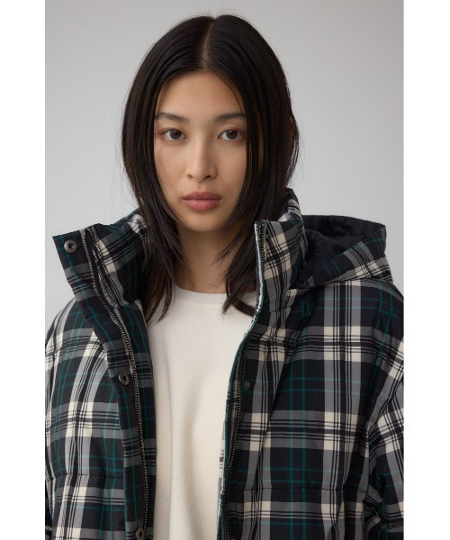 【20％OFF】 B-HEAT フード付き中綿チェックジャケット WOMENSレディース AZUL BY MOUSSY（アズールバイマウジー） ブルゾン アウター B-HEAT